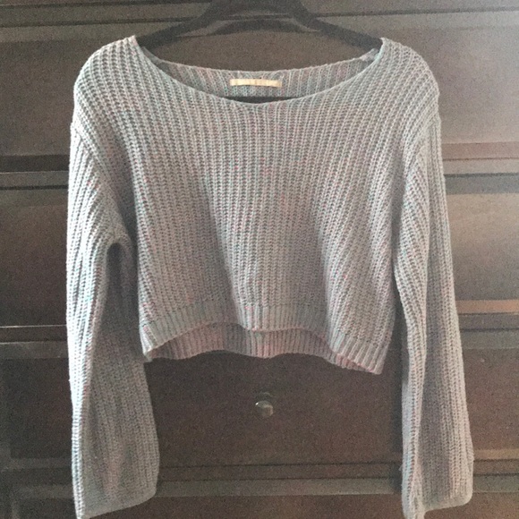Rubbish Sweaters - Rubbish Blue and Purple Marled Crop Sweater Sz XS Rubbish Sweaters - Rubbish Blue and Purple Marled Crop Sweater Sz XS